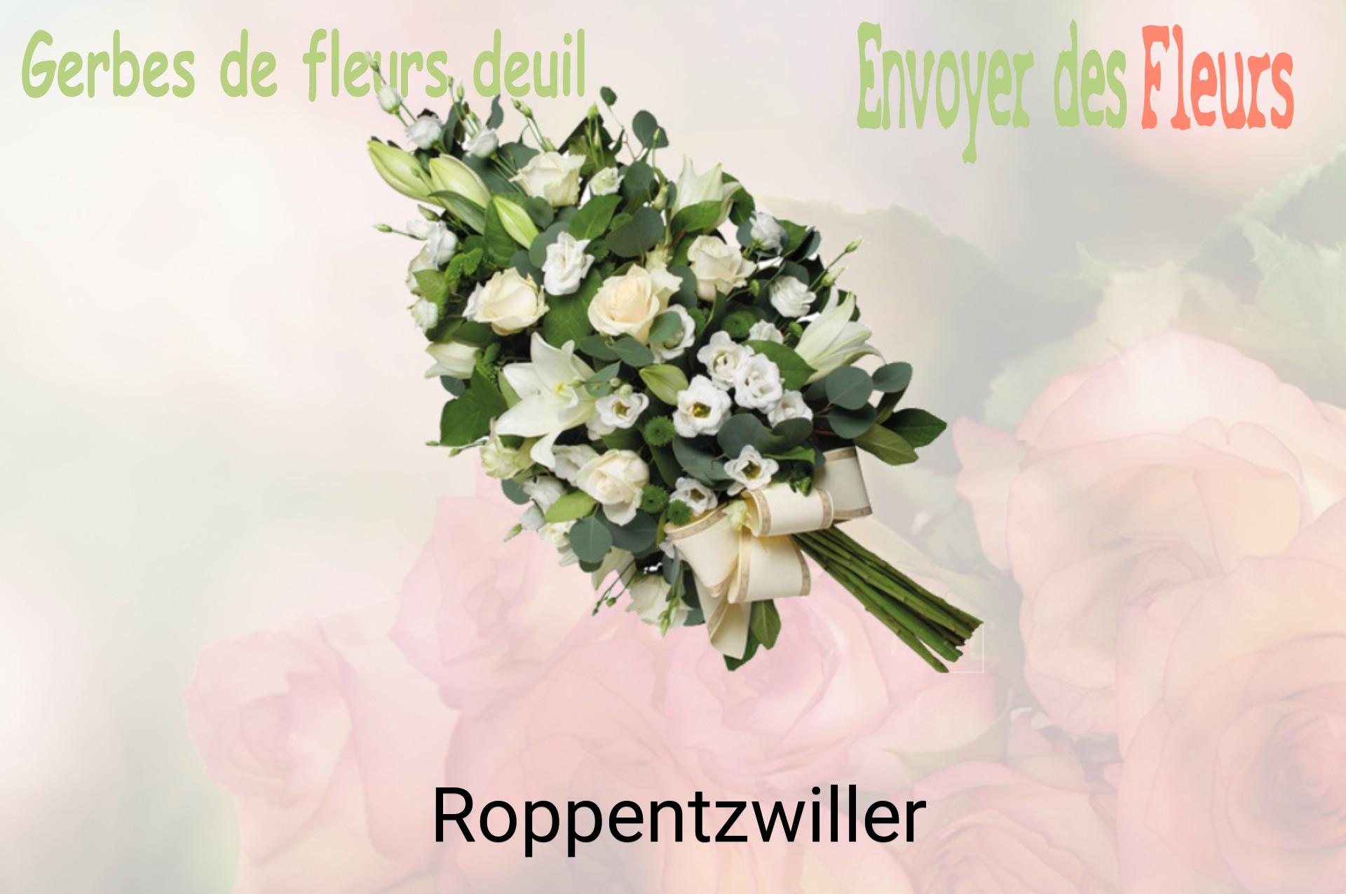 Gerbe de fleurs de deuil livrée à Roppentzwiller